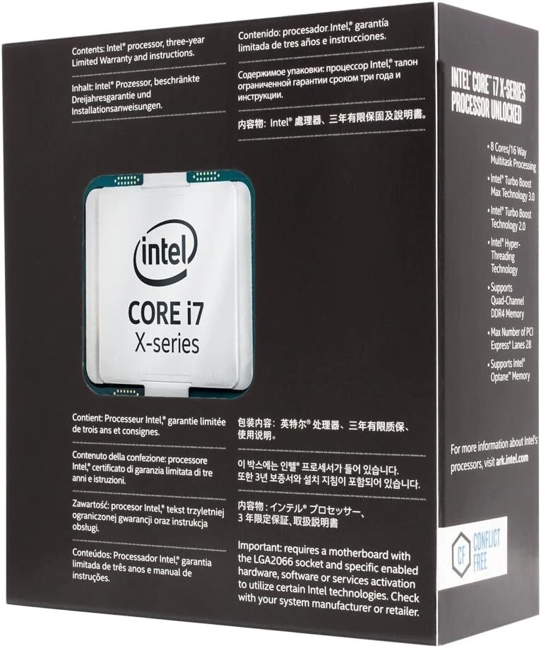 Intel Core i7-7740X X-Series Processor - 4 Cores - 4.50GHz Turbo Unlocked - New - Image 3 of 4