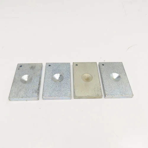 2-3/8" x 4" Hot Dip Galvanized Steel Plate Floor Target Pad 1" Dimple Lot Of 4