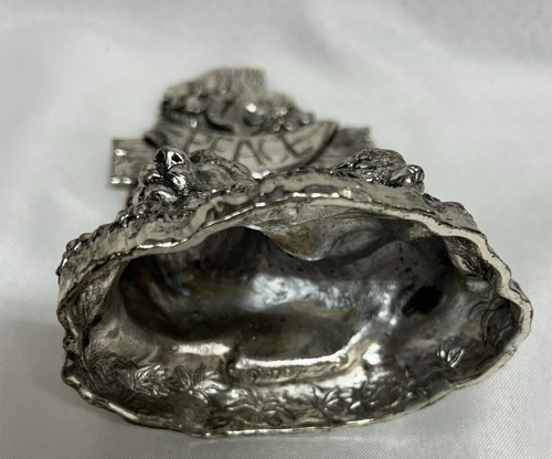 Vintage 2003 Pewter Arthur Court Peace Sculpture Lion Lamb 1 Cor 7:15 God Has... - Picture 4 of 6