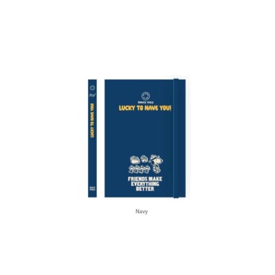 Peanuts Snoopy Hard Cover Band Lined Notebook Notepad Journal ...