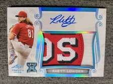 2023 Leaf Trinity XRC Rhett Lowder Jumbo Patch Auto  39/49!!! Reds SP Prospect!