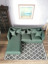 Dolls House 3 Seater Corner Sofa | 1:12th Scale | Handmade