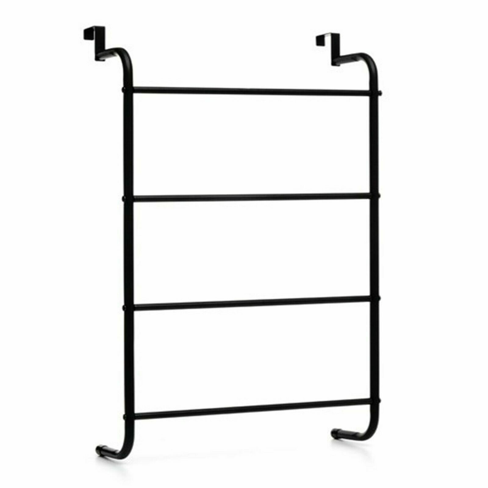 Over the Door Hanging Towel Rail with 4 Bars Towel Rack Holder Modern  Bathroom 8719987105838 | eBay
