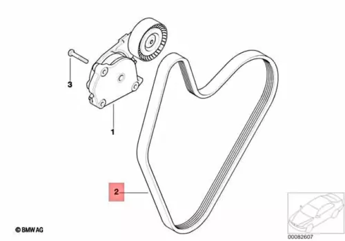 NEW MINI COOPER R50 MULTI RIB ACCESSORY BELT 11287518250 ORIGINAL - Picture 1 of 1