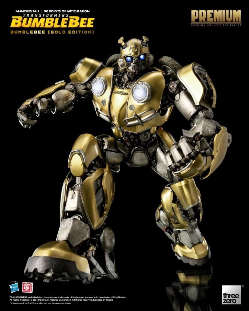 新品 threezero DLXバンブルビー ゴールドエディション 限定版 Threezero Transformers: Bumblebee PREMIUM Bumblebee (Gold Edition