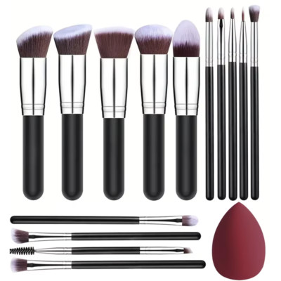 Set Of Soft And Fluffy Makeup Brushes Foundation, Blush