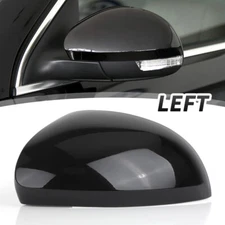 Left Driver Side Door Wing Mirror Cap Cover Shell Black For VW Tiguan 2008-2017