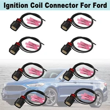 For Ford V6 V8 Flex F150 3.5 3.7 5.0L Ignition Coil Connector Plug Cable Wire &