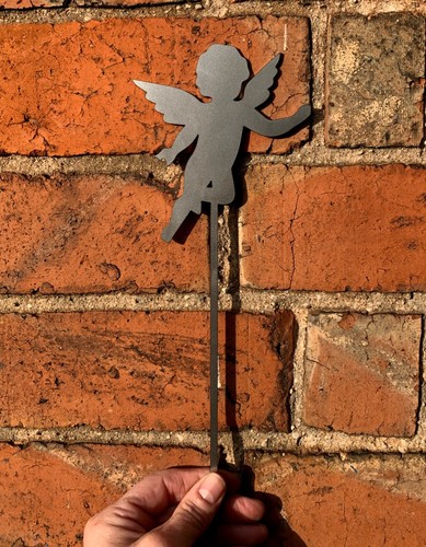 CHERUB PLANT POT STAKE PLANTER GARDEN STEEL SPIKE CHRISTMAS DECORATION GIFT - Picture 3 of 5