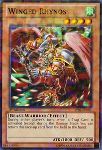Winged Rhynos - BP02-EN051 - Mosaic Rare - 1st Edition x3 - Near Mint