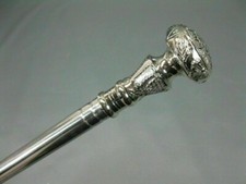 Handmade Luxury Stainless Steel Walking Hiking Stick Silver Noble vintage Cane