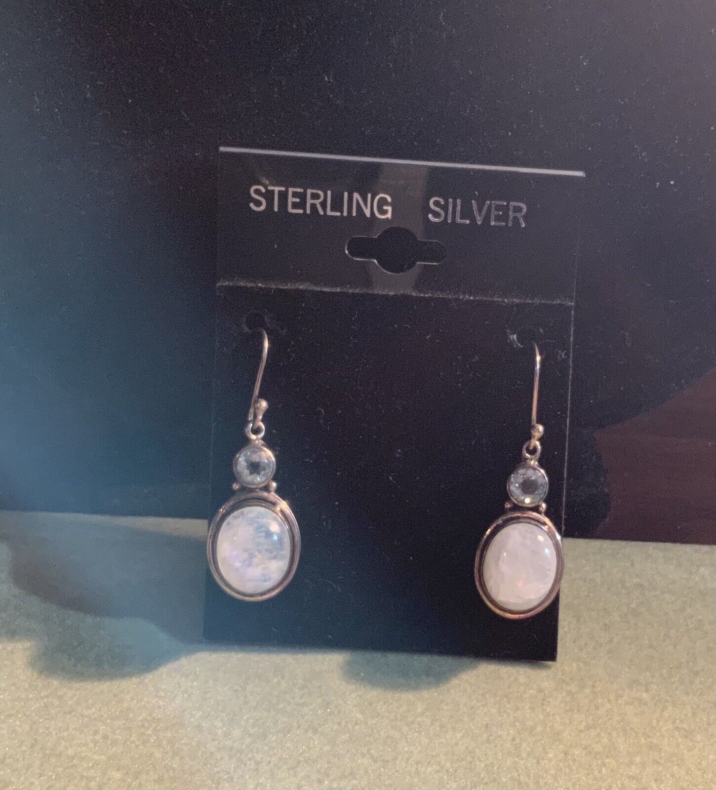 Sterling Silver, Blue Topaz and Rainbow Moonstone… - image 10