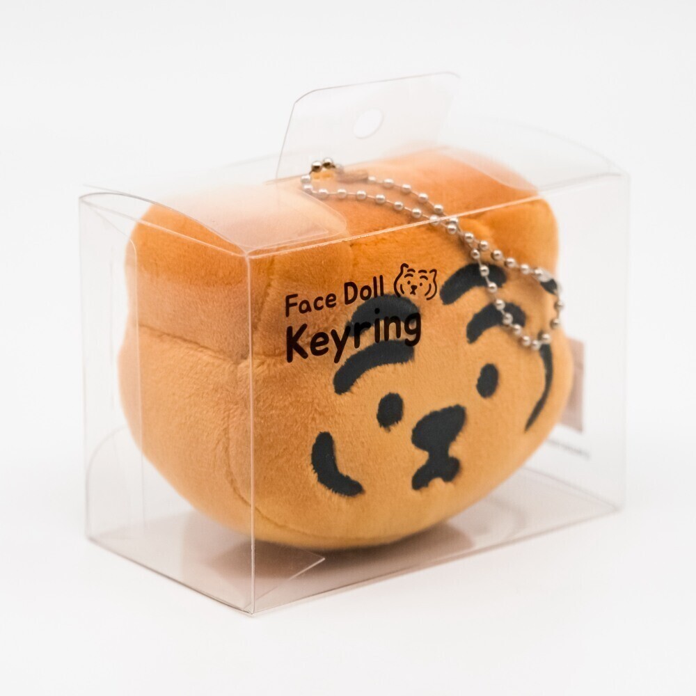MUZIK TIGER Character Tiger Face Plush Doll Key Ring