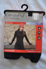 Cuddl Duds Climate Right Women's Long Sleeve Crew Base Layer Warm Top Size XS