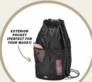 string bag black pink