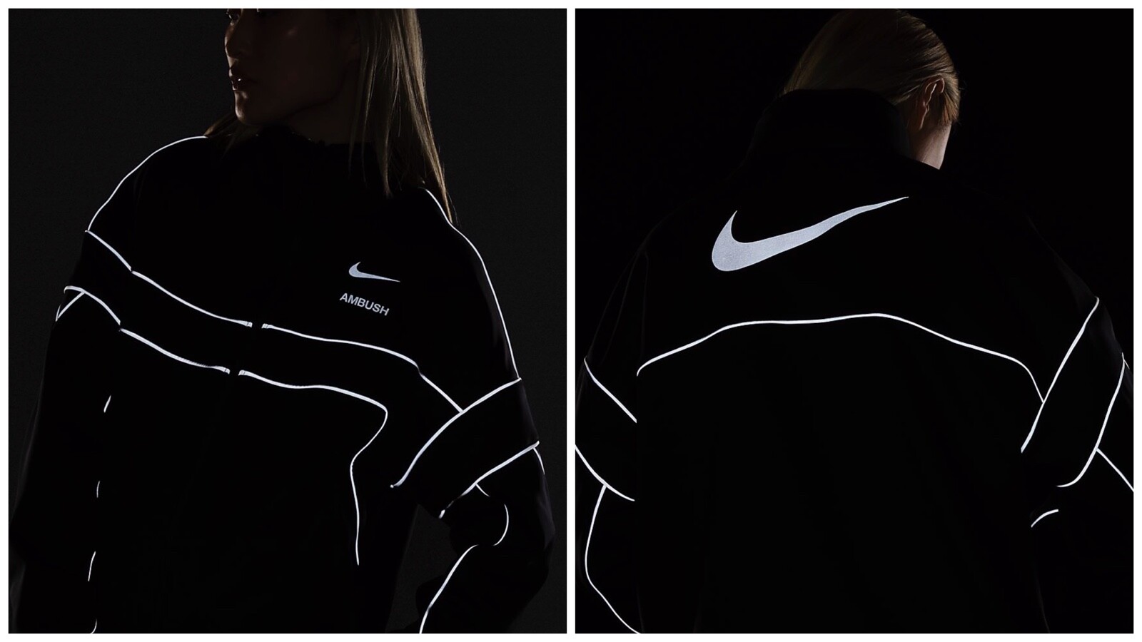 nike x ambush women's reversible jacket black