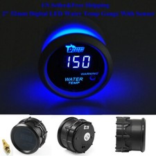 2 52mm Blue Digital Led Water Temp Temperature Gauge With Sensor Car Renovation