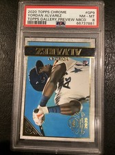 Yordan Alvarez Rookie Card 2020 Topps Chrome Gallery NBCD Preview #GP-9 PSA 8 NM