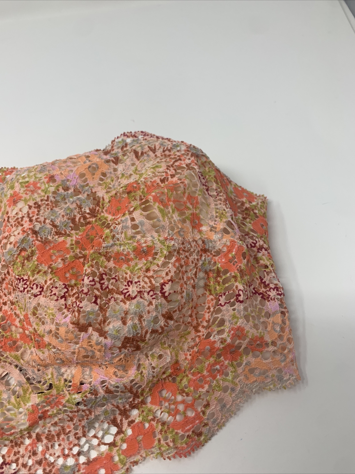 Victoria's Secret Multi-way Position Bra Lace Floral 34C Underwire Light Pink 