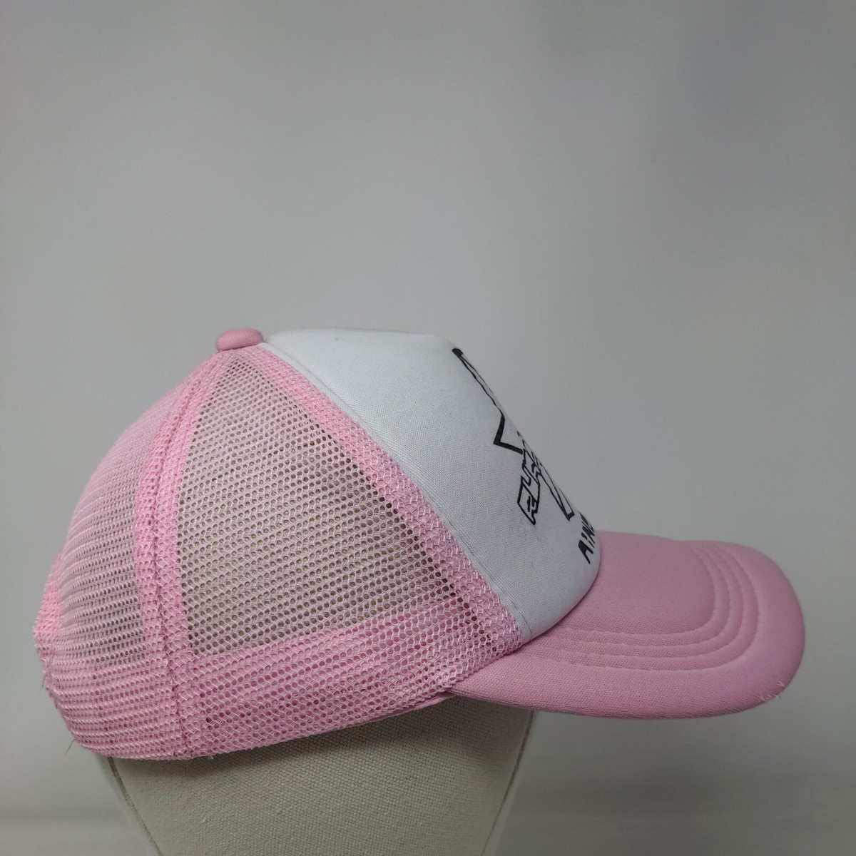 Star Snapback Mesh Back Trucker Hat Pink One Size Adjustable