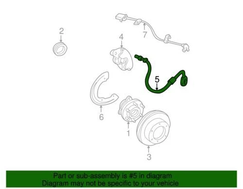 OEM NEW 92-00 GM Chevrolet GMC Cadillac Brake Hose Assembly Front Brake 19366730 - Image 2 of 2