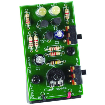 Velleman MK147 Dual White LED Stroboscope Soldering Practice Kit