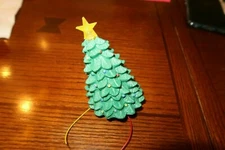 New Bright Holiday Express Tree Top Tender TREE w STAR 380 384 train Good Bulb