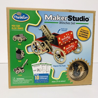 ThinkFun Maker Studio Winches Set Great Gift! Building Toy Open Box