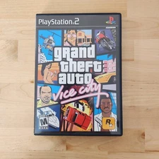 Grand Theft Auto Vice City - PlayStation 2 Complete with Map - MALE DISC ART