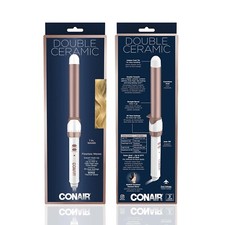 Conair Double Ceramic 1-inch Curling Wand, Straight wand produces flawless waves