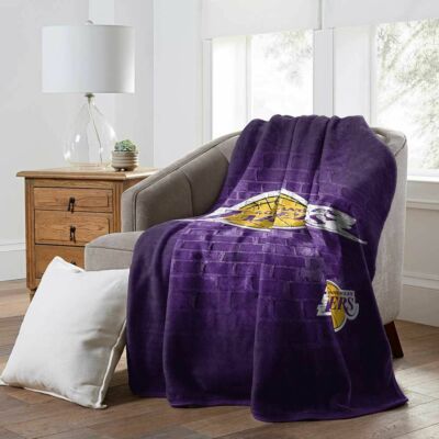 NBA Los Angeles Lakers Super Soft Royal Plush Raschel Throw Blanket 60
