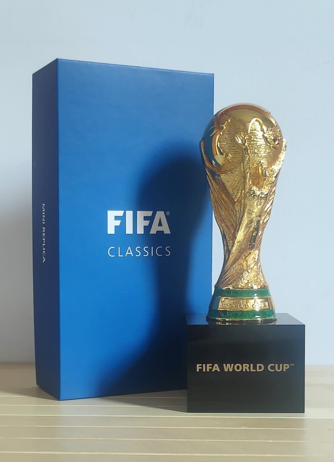 Official 2018 FIFA World Cup Mini Replica Trophy on Pedestal