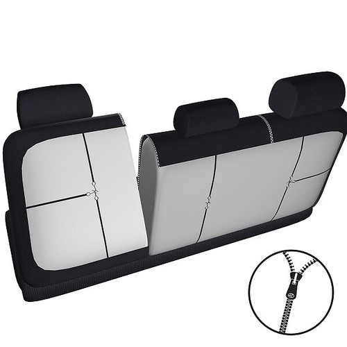 COPRISEDILI PER SEAT LEON ST 2013-in poi 13415 NERI ROSSI FODERE AUTO COMPATIBIL - Foto 5 di 9