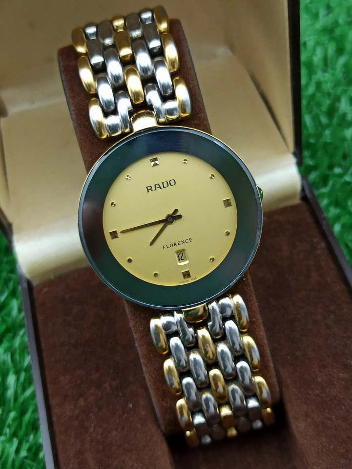 Классические кварцевые часы Iconic Model Rado Florence и наполовину золотой швейцарский механизм 80-е - Изображение 3 из 4