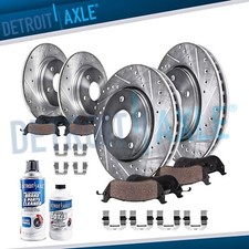 260mm Front & Rear DRILLED Rotor Ceramic Brake Pad for 1993-1996 Subaru Impreza