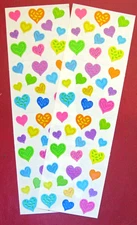 Mrs Grossman Vintage Two 2x6 inch 'Happy Hearts' Sticker Sheets (Retired c-2000)