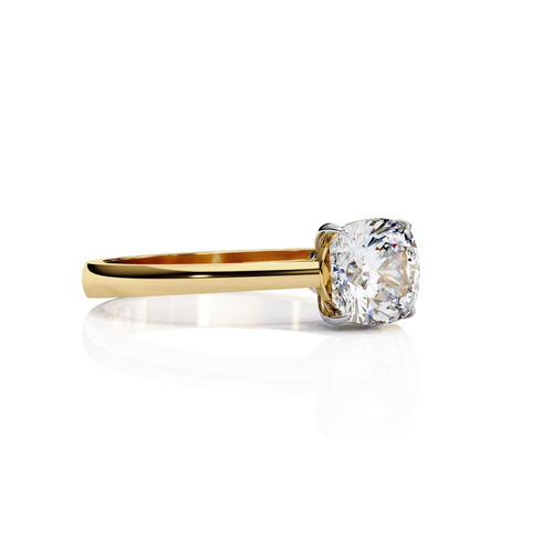 Stunning 1.50 ct Cushion Lab Grown Diamond Engagement Ring Gift for her 10k Gold - Picture 2 of 13