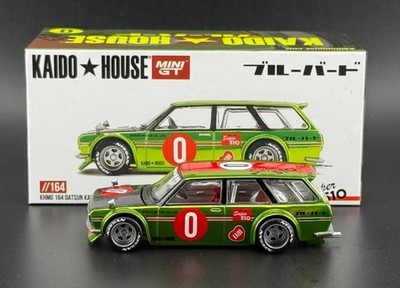 Mini GT  Kaido House Datsun 510 Wagon OG Flo   Chrome Green #164 BNISB!