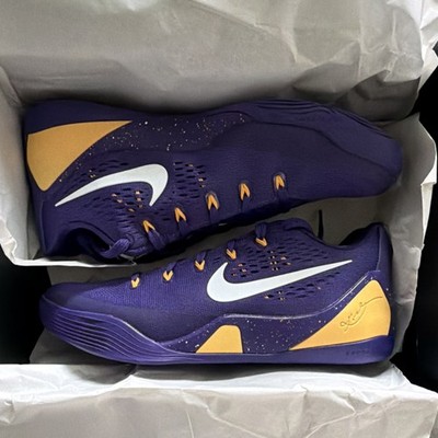 Nike Kobe IX Stiches Low EM NCAA P Court Purple/White/Univ Gold LSU Low