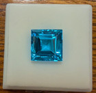 Swiss Blue Topaz 10mm Princess Cut 10.85 cts — photo 1