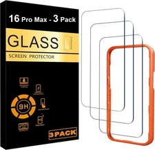 iPhone 16 Pro Max Screen Protector Tempered Glass 6.9in Anti Scratch Bubble Free