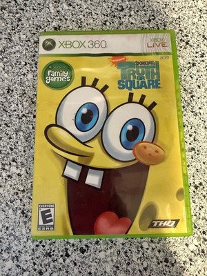 SpongeBob's Truth or Square Xbox 360 -- Tested Working, Complete, Light Wear