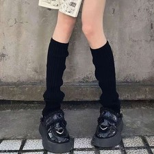 Women Lady Leg Warmers Winter Warm Long Boot Socks Cable Knit Knee High Leggings