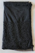 Black Mesh Beaded Shawl/Scarf/Wrap
