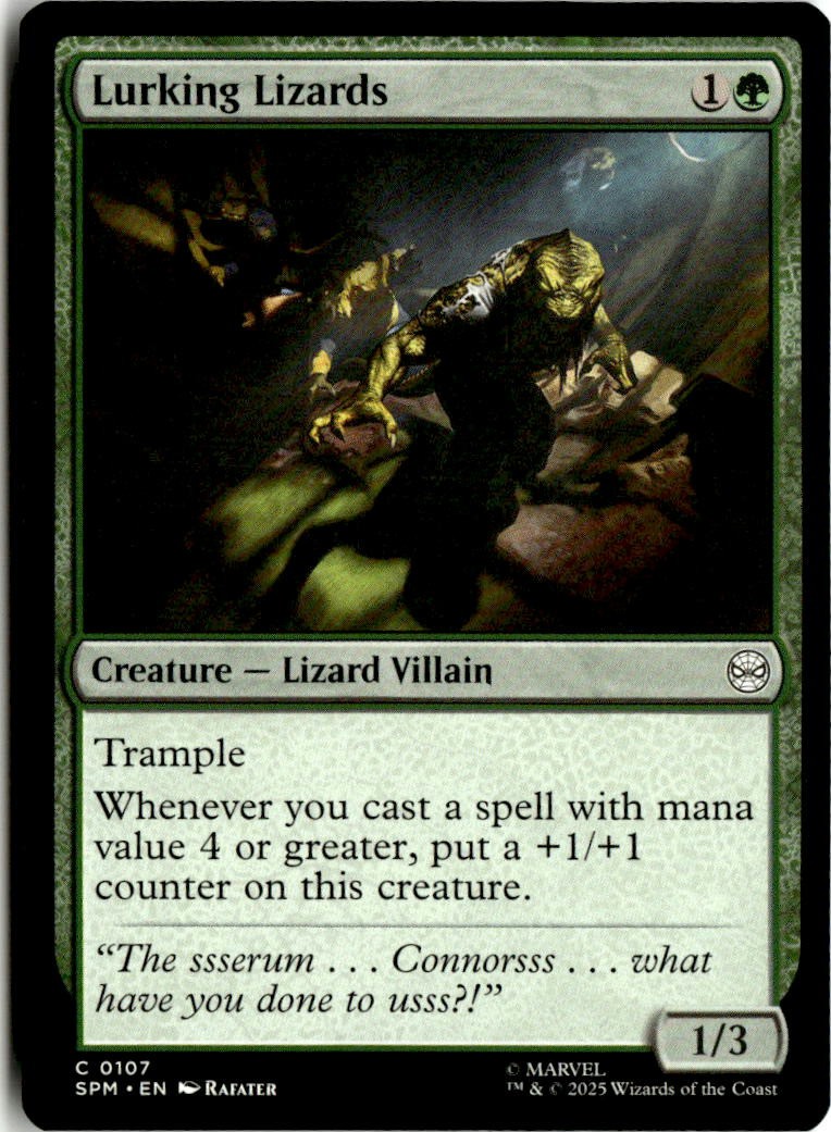 Lurking Lizards Marvel's Spider-Man 107 Magic: The Gathering Lightly Played