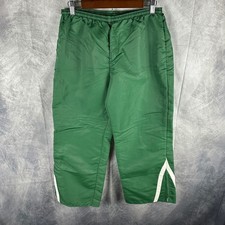Vintage Nike Mens Green Nylon Track Pants Windbreaker Ankle Zip Large 80s Canada