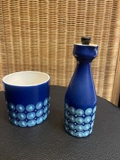 Very RARE HORNSEA 1959 John Clappison vinaigrette bottle and pot Polka Dot