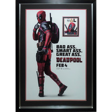 Deadpool Full-Size Movie Poster Deluxe Framed with Ryan Reynolds Autograph - JSA
