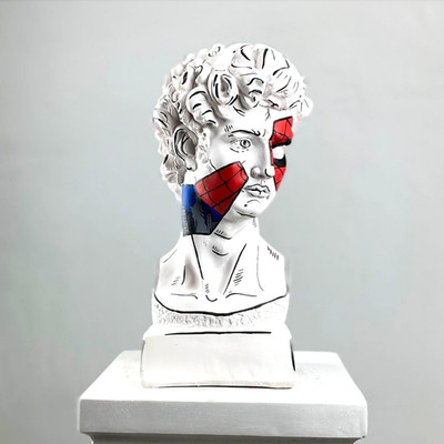 Handmade David Pop Art Sculpture, Design Michelangelo's Greek Statue Home Decor