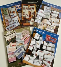 Lot Of 5 Stoney Creek Holiday Seasons Cross Stitch Towel Patterns Leaflets